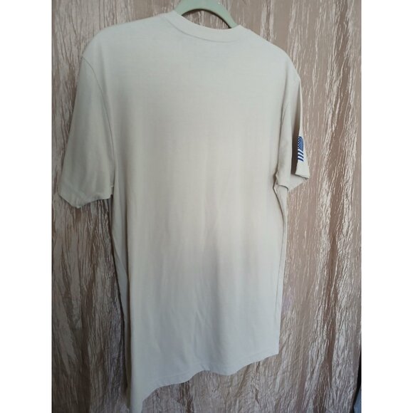 Grunt Style FREEDOM IN BEING BOLD T Shirt Mens L Beige Bald Eagle Graphic - Picture 7 of 10